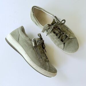 Legero Tanaro Sneakers in Sage Green Suede 4 UK 6.5 US
